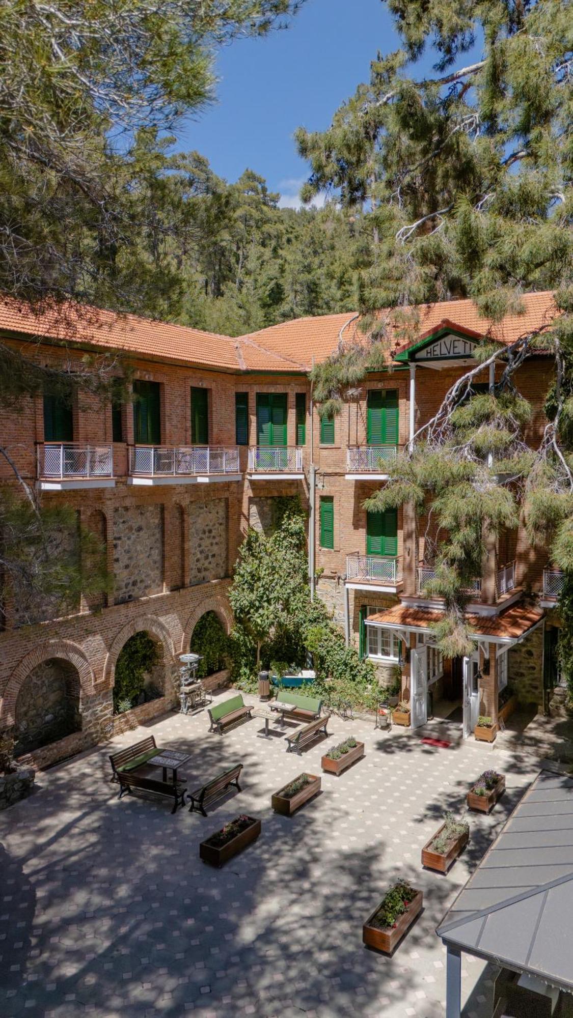New Helvetia Hotel Platres Bagian luar foto